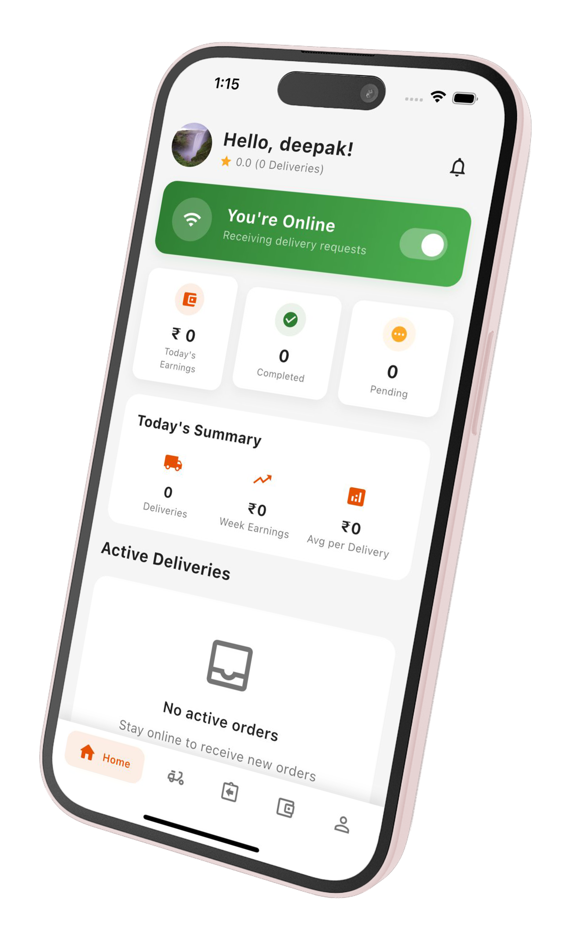 Delivery tracking app